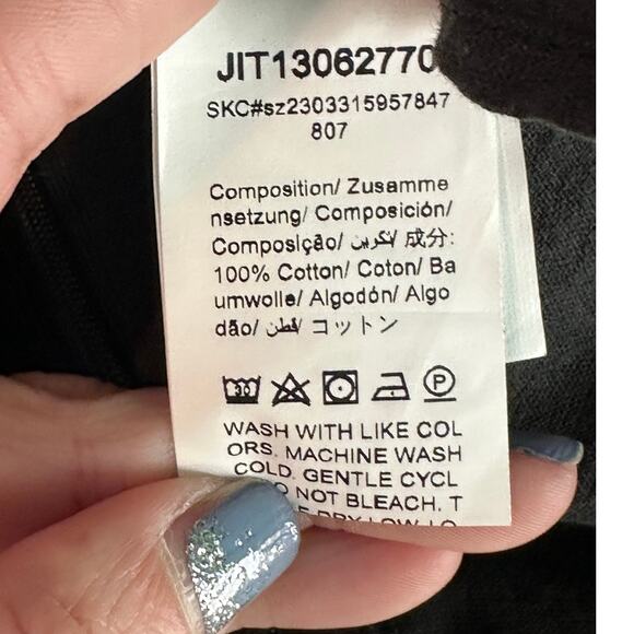 Shein black short sleeves crop blouse size Large - Picture 4 of 13